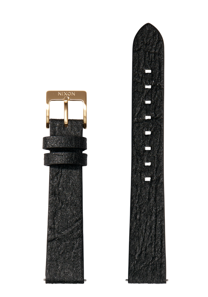 16mm Pineapple Leather Band Black