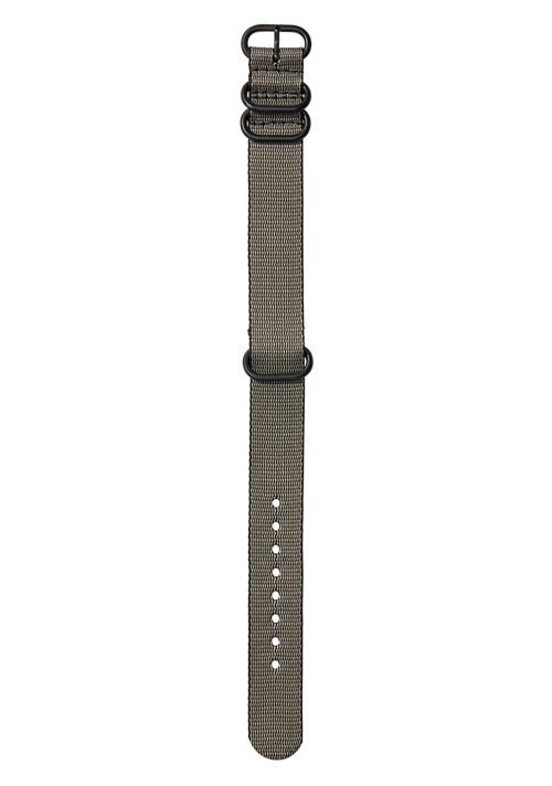 20mm One Piece #TIDE Recycled PET Strap Khaki / Black