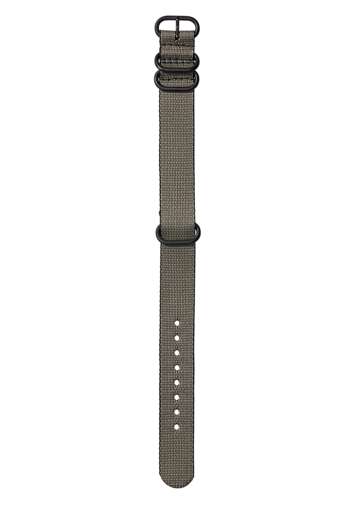 20mm One Piece #TIDE Recycled PET Strap Khaki / Black