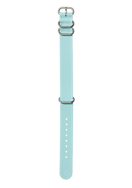 20mm One Piece FKM Rubber Strap Ocean Blue