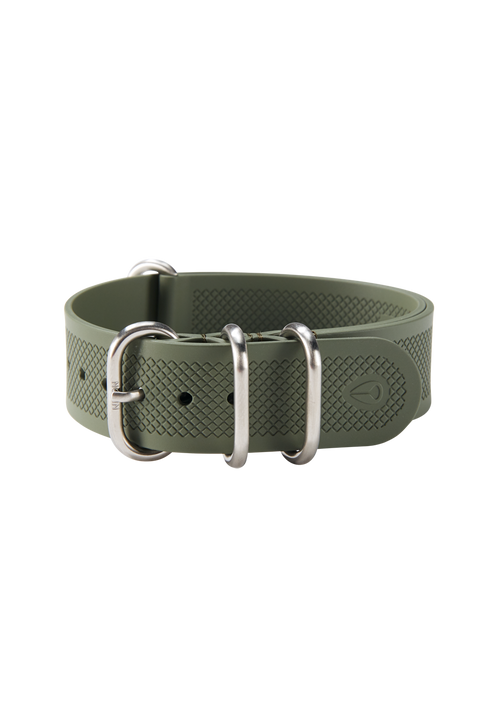 20mm One Piece FKM Rubber Strap Olive