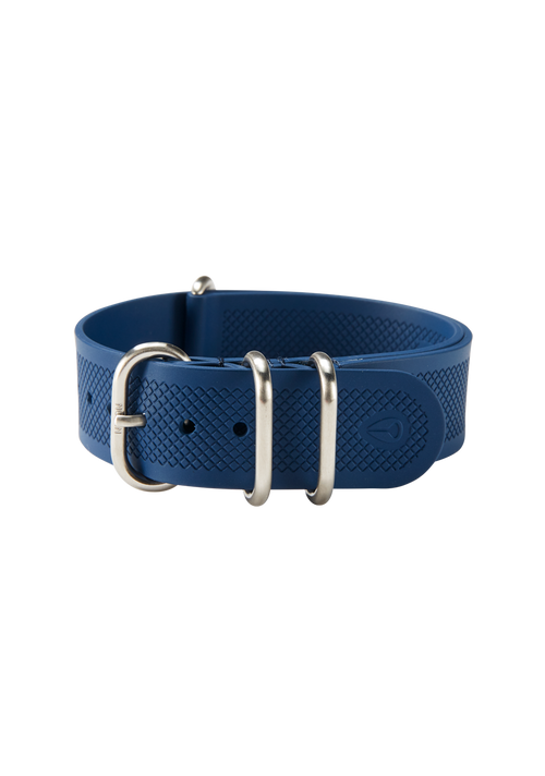 20mm One Piece FKM Rubber Strap Navy / Blue