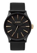 Sentry Leather Matte Black / Gold