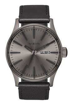 Sentry Leather Gunmetal / Black