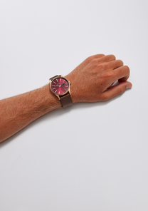 Sentry Leather Rose Gold / Gunmetal / Brown View 5