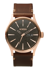 Sentry Leather Rose Gold / Gunmetal / Brown View 1