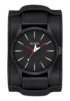 Sentry Leather Black Red Seek Destroy