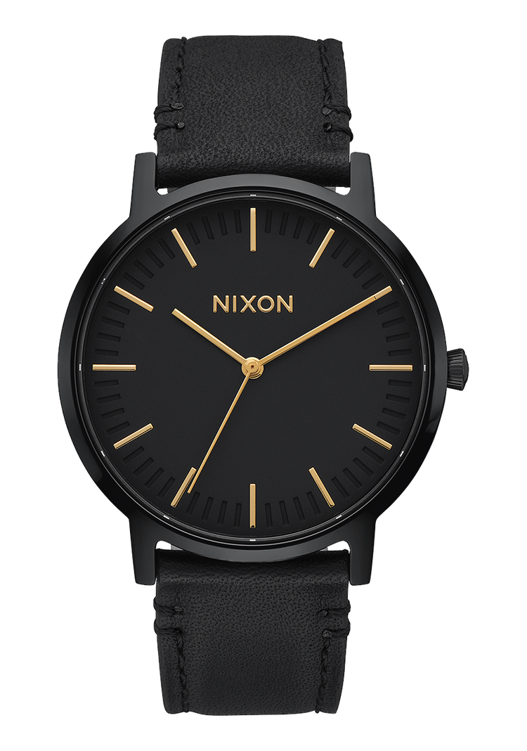 Porter Leather All Black / Gold