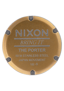 Porter Leather Brass Black Brown View 4