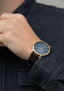 Porter Leather Navy / Brown View 6