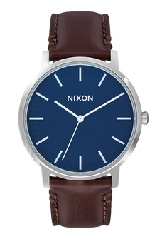 Porter Leather Navy / Brown