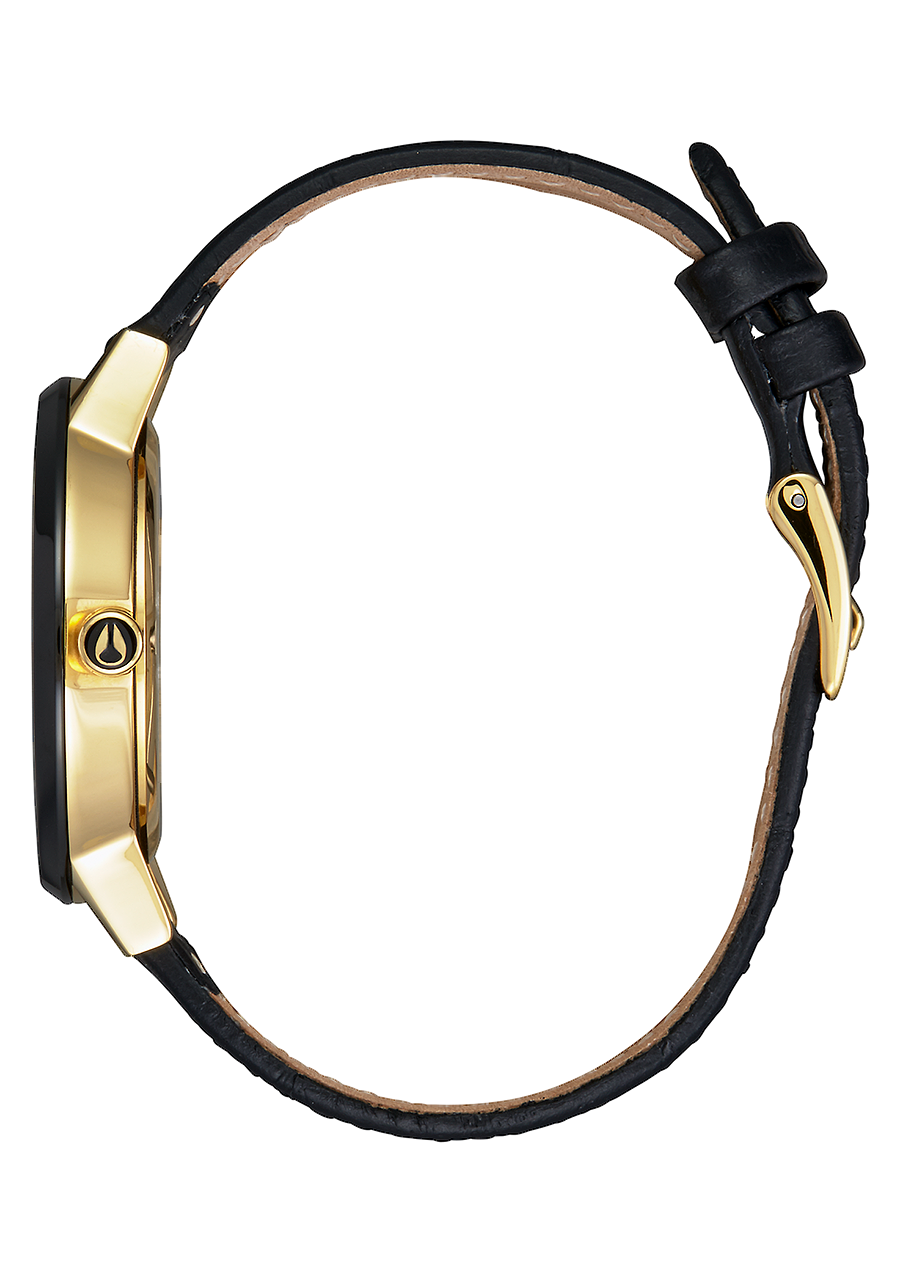 Kensington Leather Gold Black White View 2