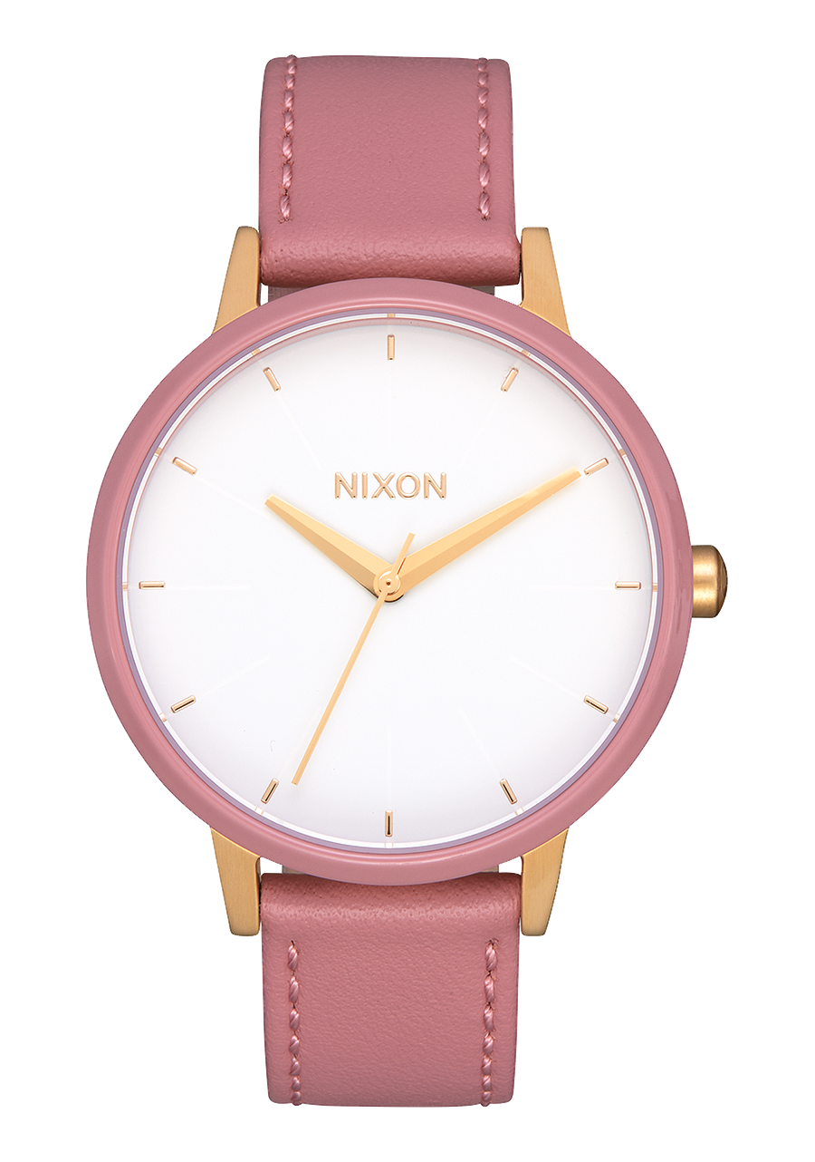 Kensington Leather Gold White Pink View 1