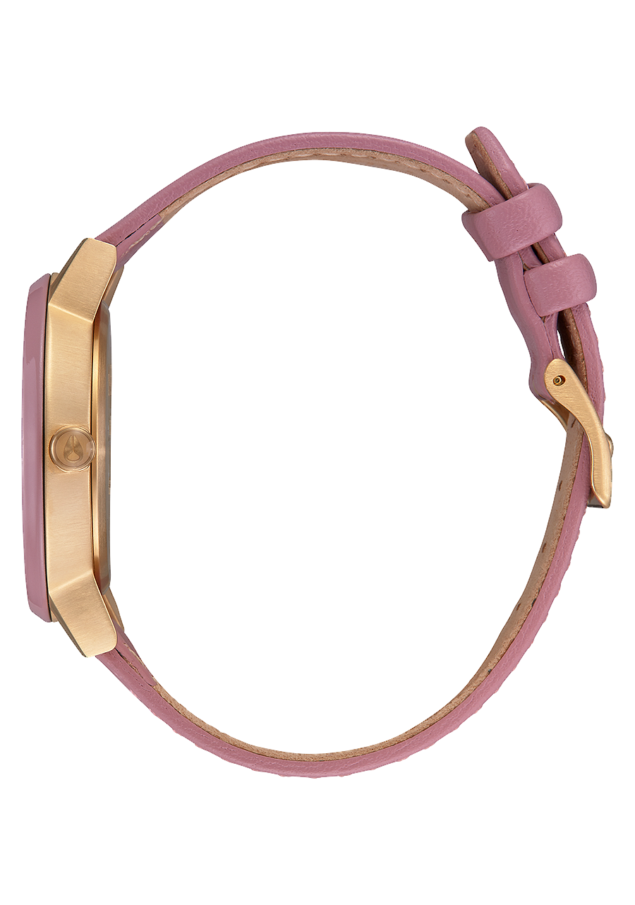 Kensington Leather Gold White Pink View 2