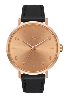 Arrow Leather Rose Gold Black