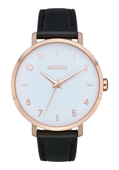 Arrow Leather Rose Gold White Black
