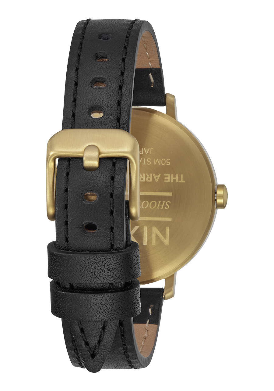 Arrow Leather Gold Black View 3
