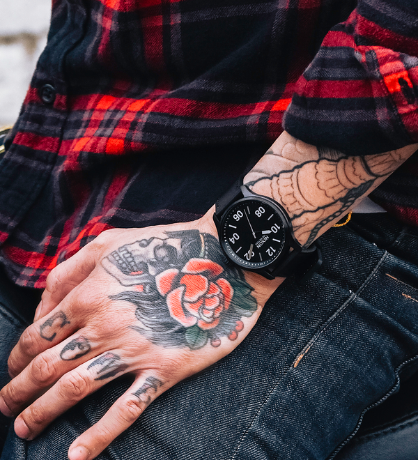 Patrol Leather Black Silver Black