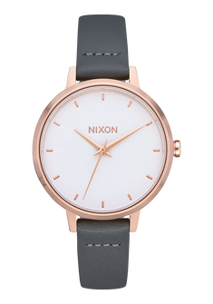 Medium Kensington Leather Rose Gold Gray