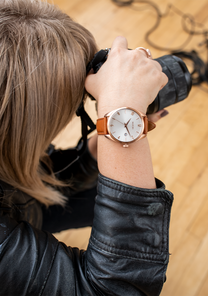 Thalia Leather Rose Gold / White View 6