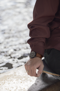 Sentry Solar Leather Gunmetal View 8