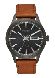 Sentry Solar Leather Gunmetal