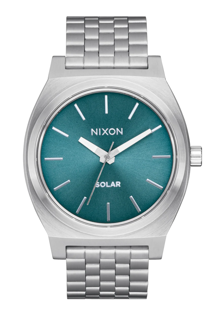 Time Teller Solar Silver / Dusty Blue Sunray