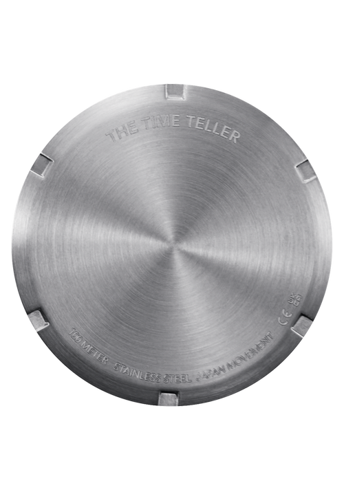 Time Teller Leather Light Gold / White Sunray