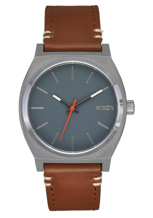 Time Teller Leather Lt Gunmetal / Basalt / Sienna