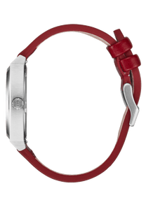 Time Teller Leather Silver / Egret / Cranberry View 3