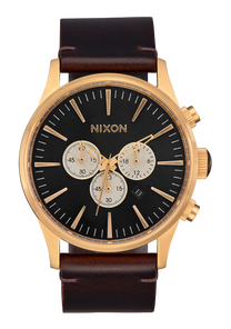 Sentry Chrono Leather Gold / Indigo / Brown View 1