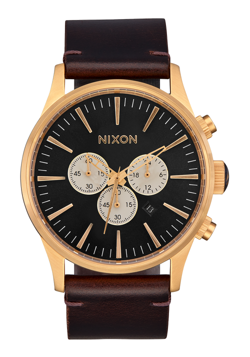 Sentry Chrono Leather Gold / Indigo / Brown