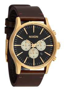 Sentry Chrono Leather Gold / Indigo / Brown View 2