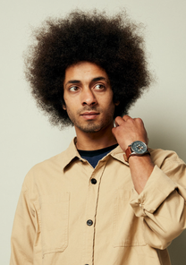 Sentry Chrono Leather Lt Gunmetal / Basalt / Sienna View 6