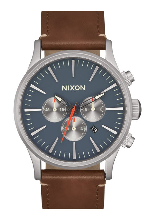 Sentry Chrono Leather Lt Gunmetal / Basalt / Sienna