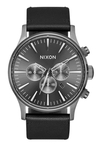 Sentry Chrono Leather All Gunmetal / Black View 1