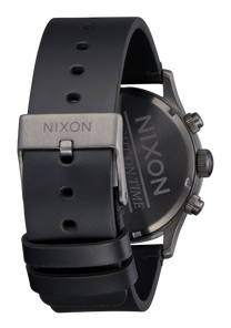 Sentry Chrono Leather All Gunmetal / Black View 4