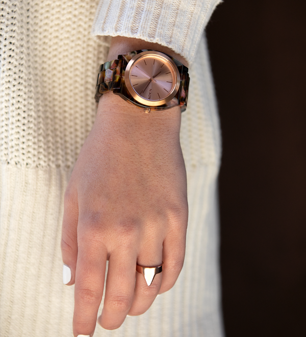 Time Teller Acetate Rose Gold / Pink Tortoise