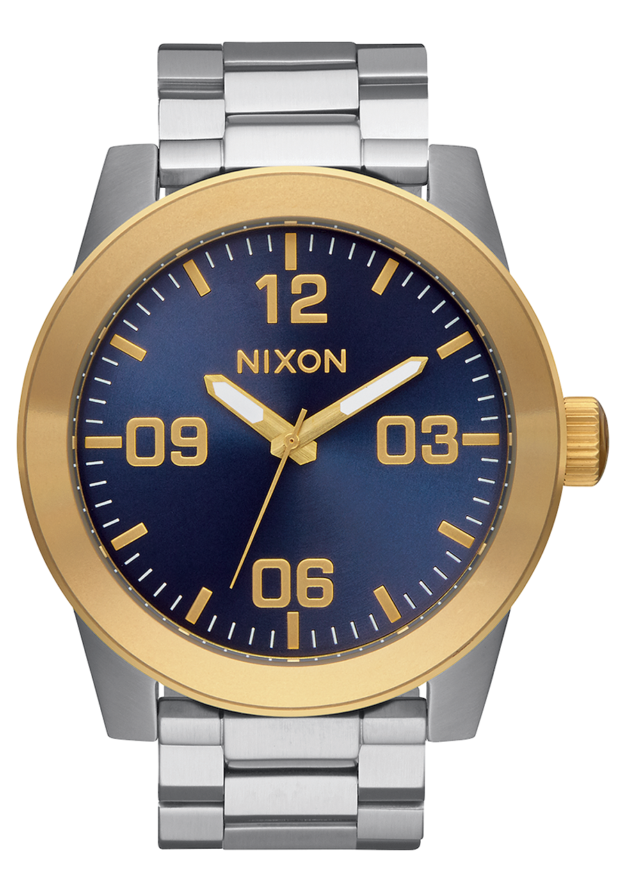 Corporal Stainless Steel Gold Blue Sunray View 1