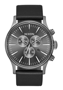 Sentry Chrono Leather V1 All Gunmetal / Black View 1