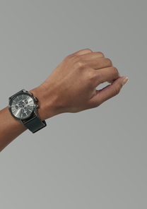 Sentry Chrono Leather V1 All Gunmetal / Black View 5