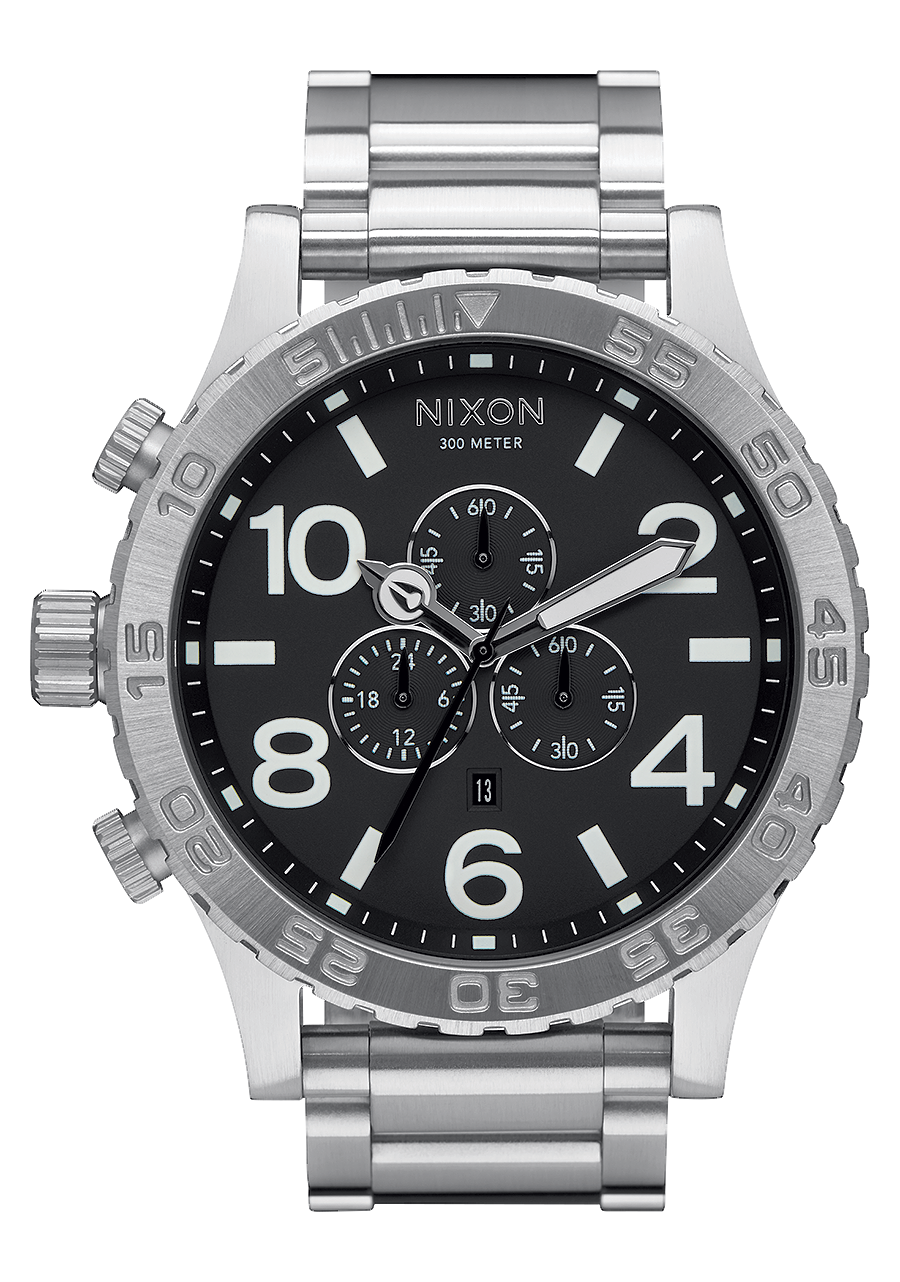 Nixon 51-30 Case Gunmetal Brushed View 1 View 2