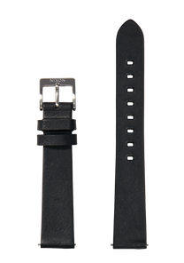 16mm Veg Tanned Leather Band Black View 1