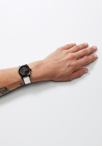 16mm Pineapple Leather Band Silver Foil View 6