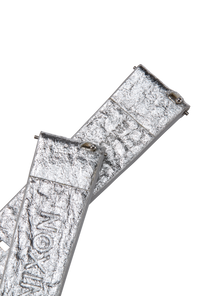 16mm Pineapple Leather Band Silver Foil View 4