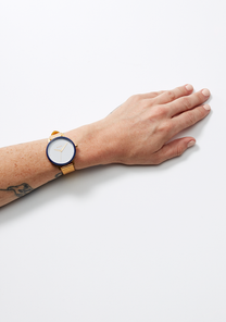 16mm Pineapple Leather Band Gold Foil View 6