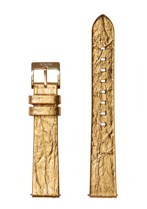 16mm Pineapple Leather Band Gold Foil