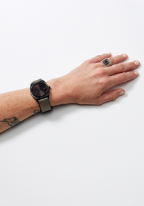 20mm One Piece #TIDE Recycled PET Strap Khaki / Black View 6