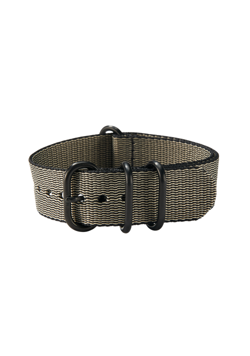 20mm One Piece #TIDE Recycled PET Strap Khaki / Black