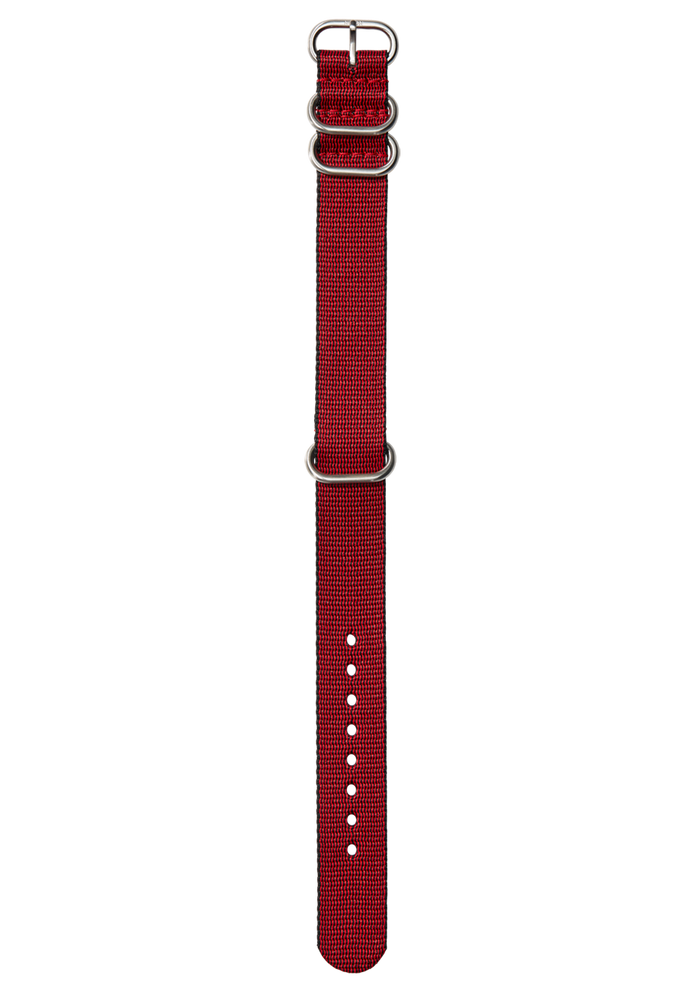 20mm One Piece #TIDE Recycled PET Strap Red / Black